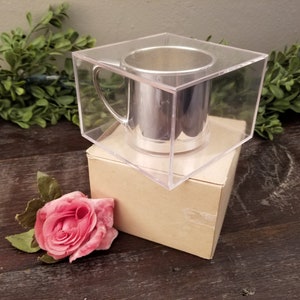 Vintage Oneida Silverplate Birth Record Keepsake Baby Cup with Display Box * New in Box