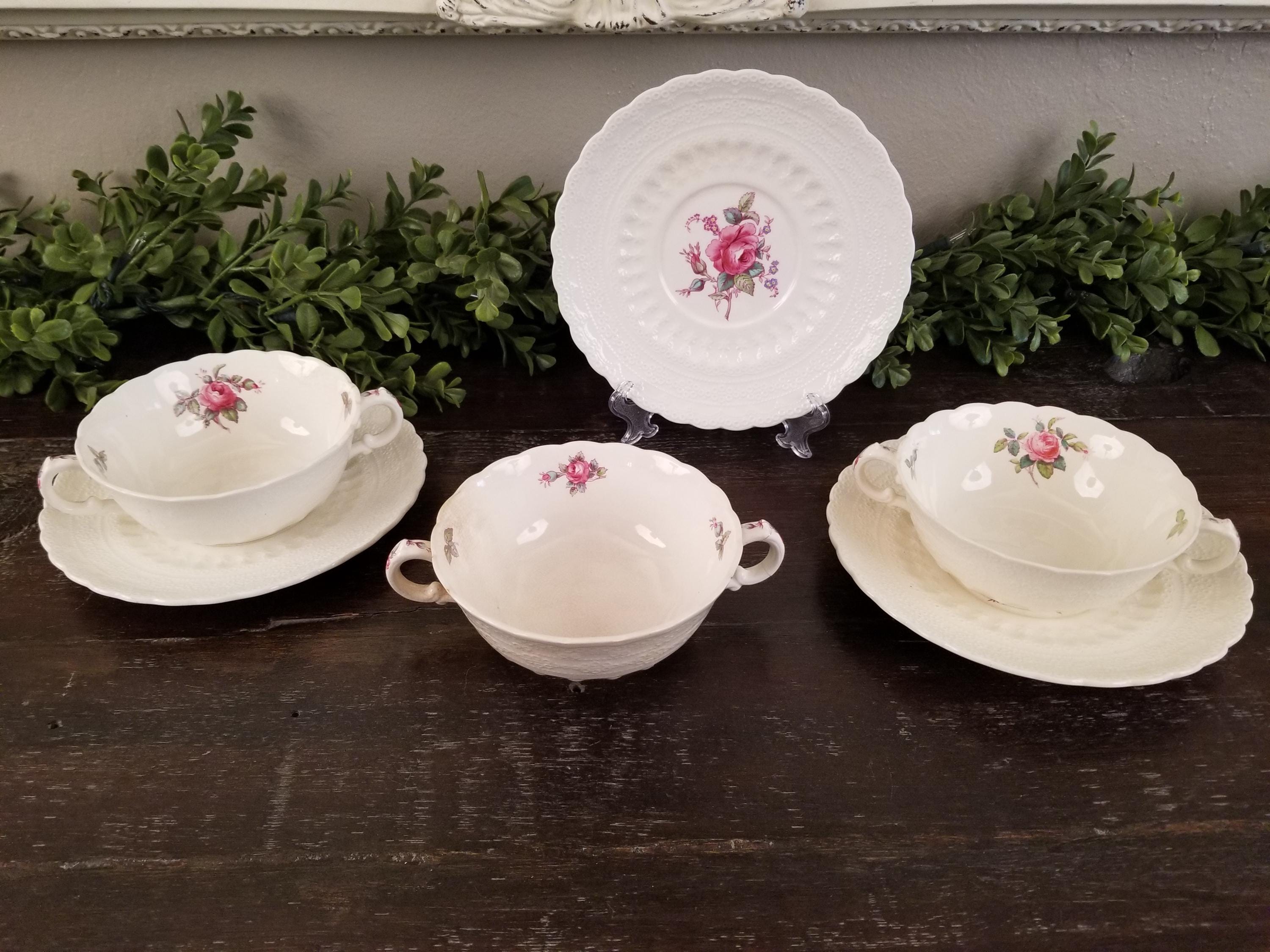 Antique Spode Copeland Jewel Billingsley Rose English Pink Rose 73