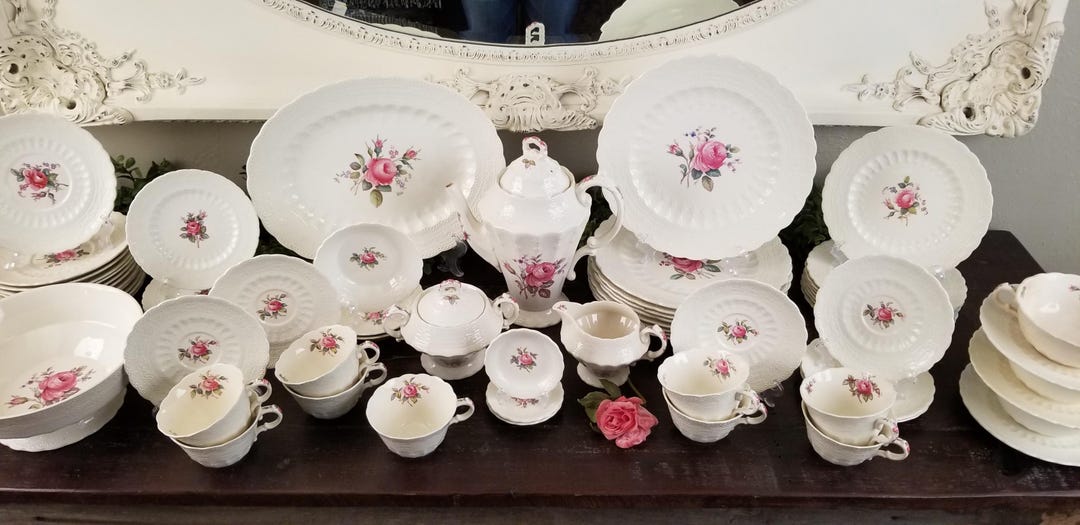 Antique Spode Copeland Jewel Billingsley Rose English Pink Rose 73