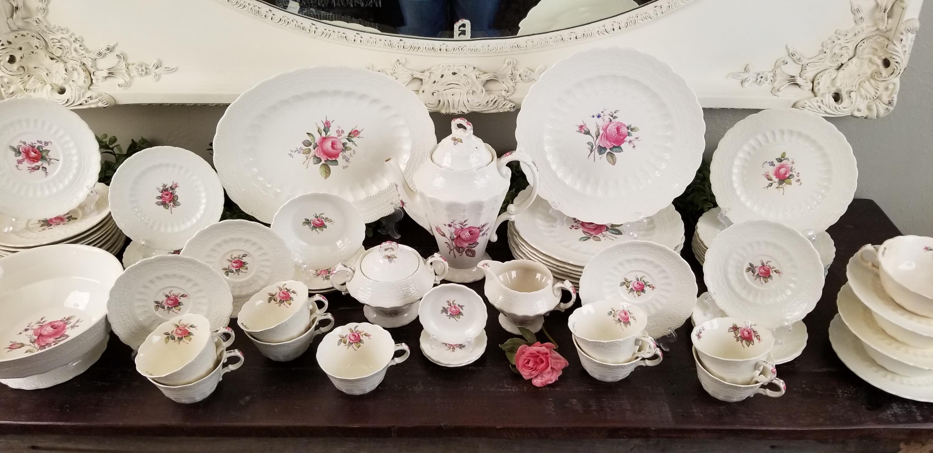 Antique Spode Copeland Jewel Billingsley Rose English Pink Rose 73