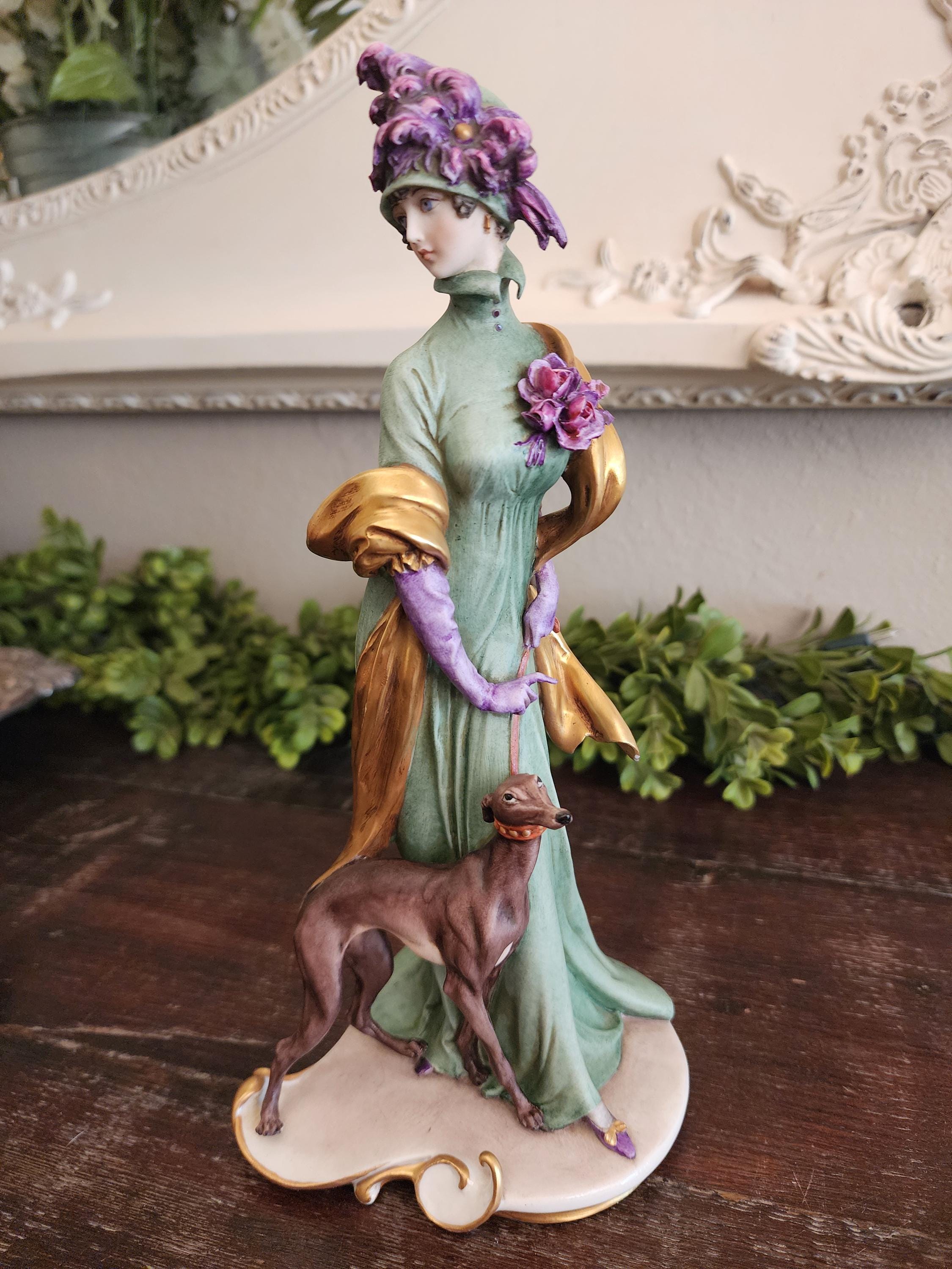 Greyhound Lady Figurine - Etsy
