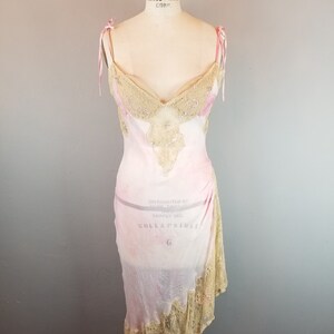 Exquisite Vintage Zina's Italian European Silk Lingerie Pink Lace Chemise