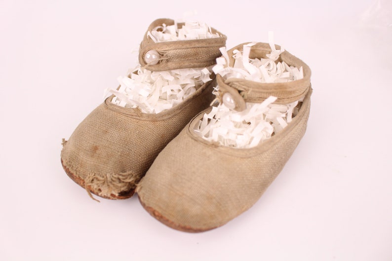 leather antique baby shoes