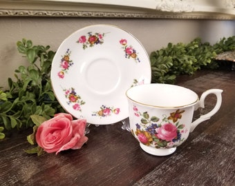 Vintage Lionheart Floral Teacup & Saucer * Made in England