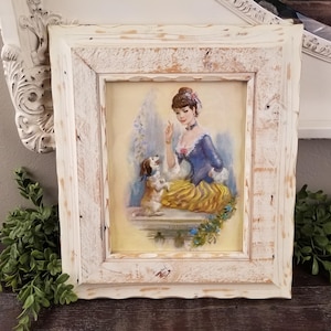 Vintage John Frederick Lloyd Strevens "La Petit Chien" Framed with Glass 14" x 16"