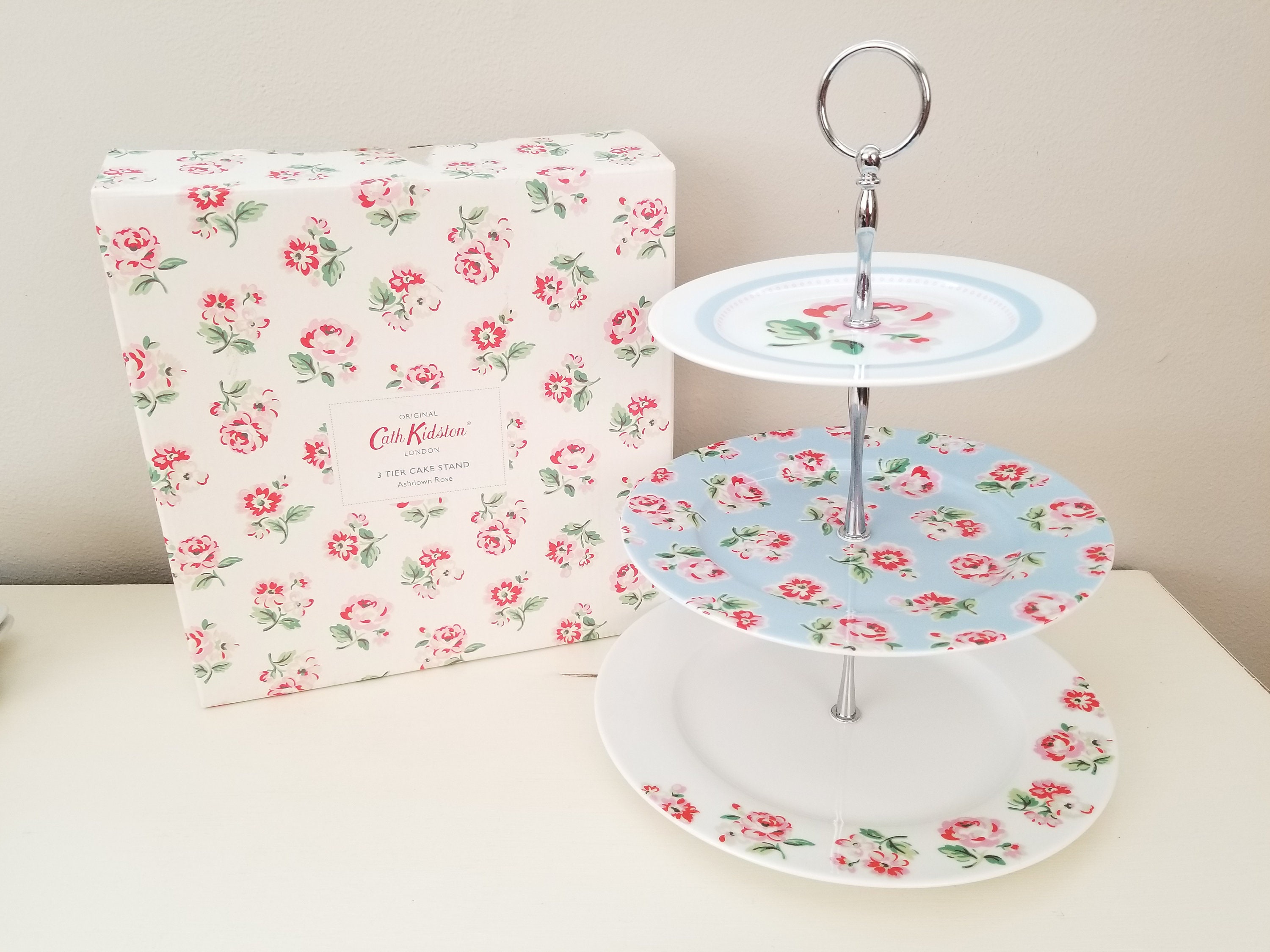Cath Kidston London Ashdown Rose 3 Tiered Cake Stand New in Box Etsy