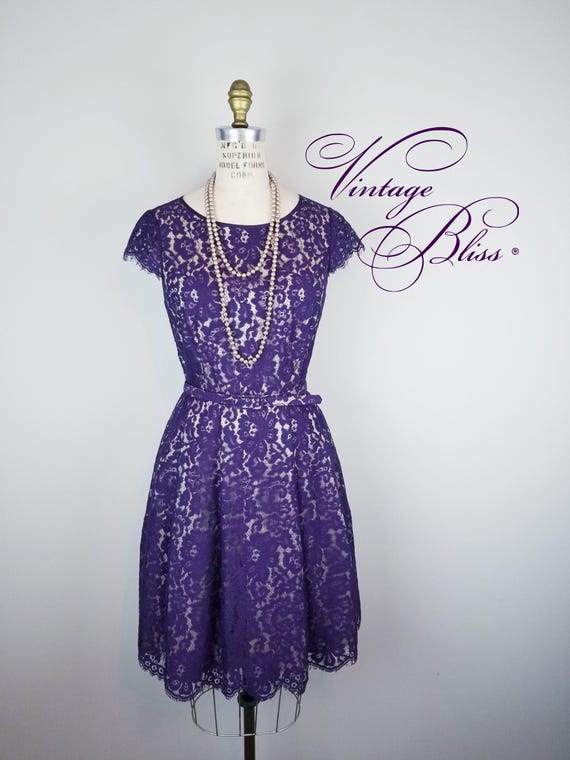 knee length dresses for ladies Elegant Off Shoulder Purple Lace Long Prom Dresses, Off The Shoulder Purple Formal Dresses, US 4 / Picture Color / with Rush+$19.99