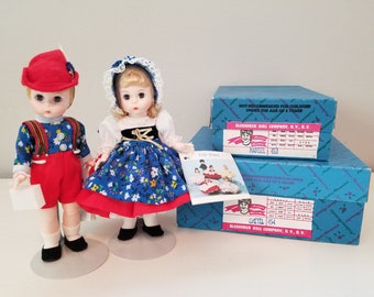 Madame Alexander Hansel and Gretel 8" Storybook Dolls 453 & 454 * New in Boxes