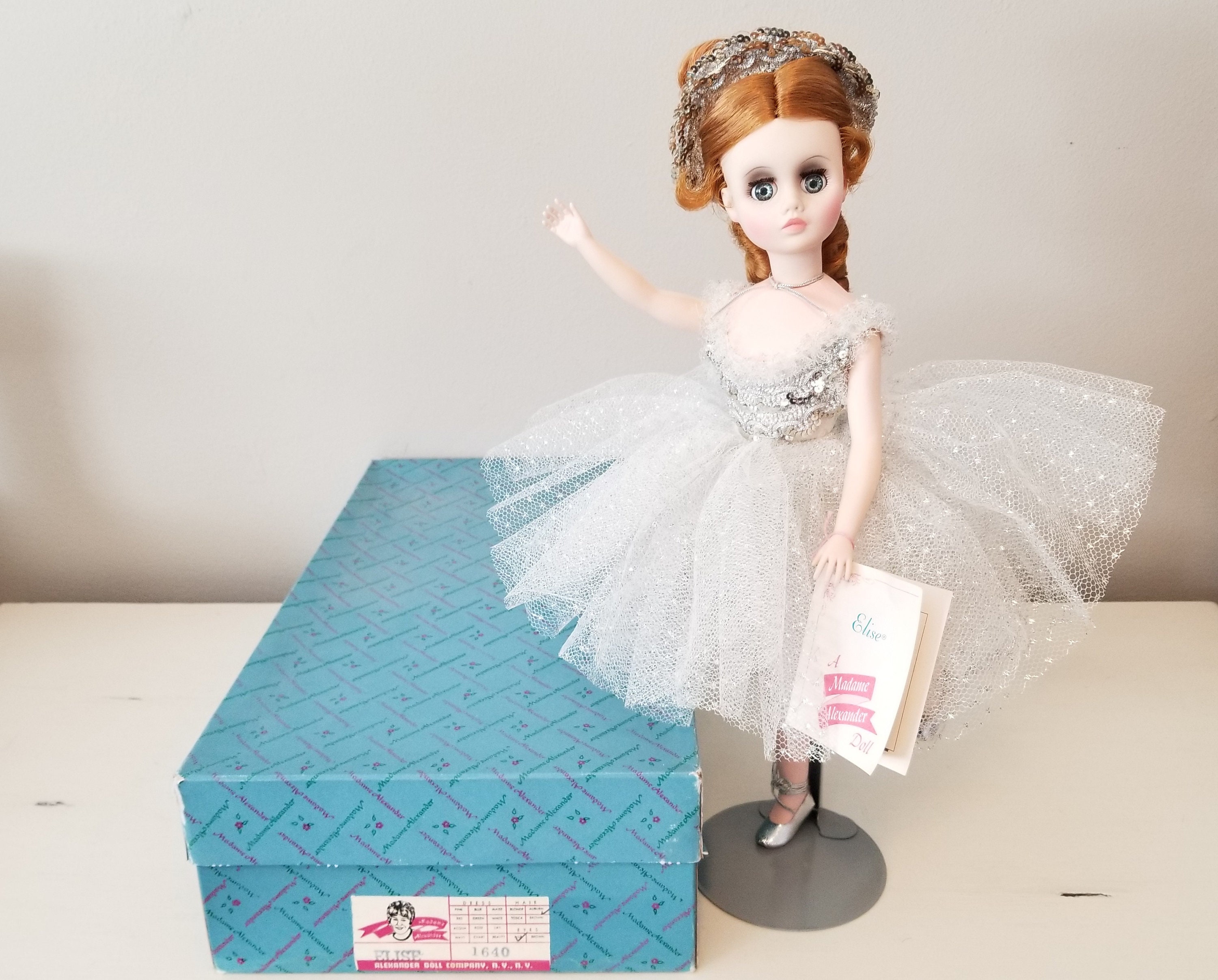 Vintage Madame Alexander Elise Silver Ballerina 17 Doll 1640 New