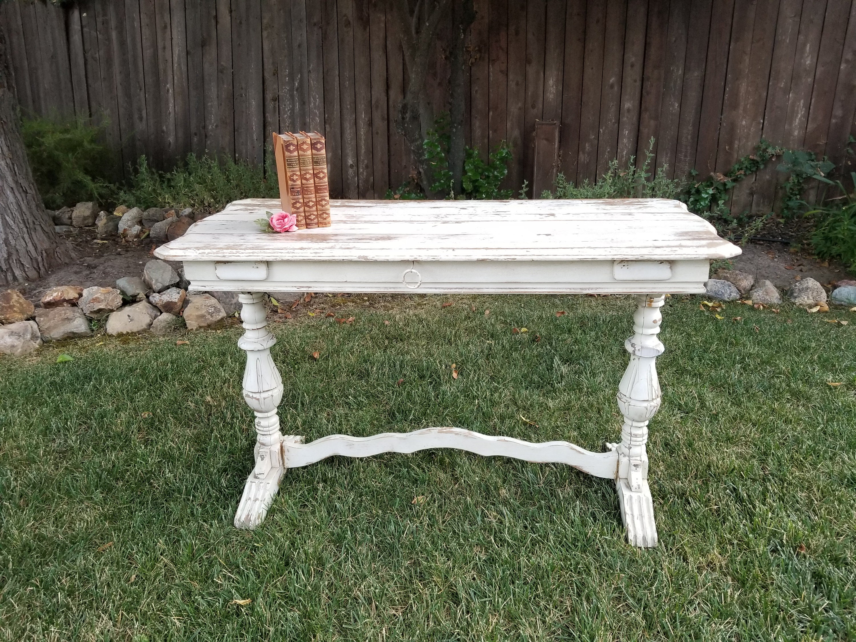 Antique C. 1800's Painted Wood Butterfly Table * Convertible