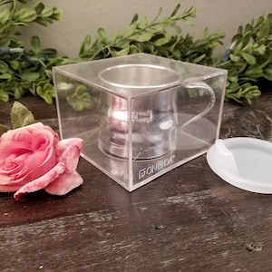 Vintage Oneida Silverplate Spoon Handled Keepsake Baby Sippy Cup with Display Box
