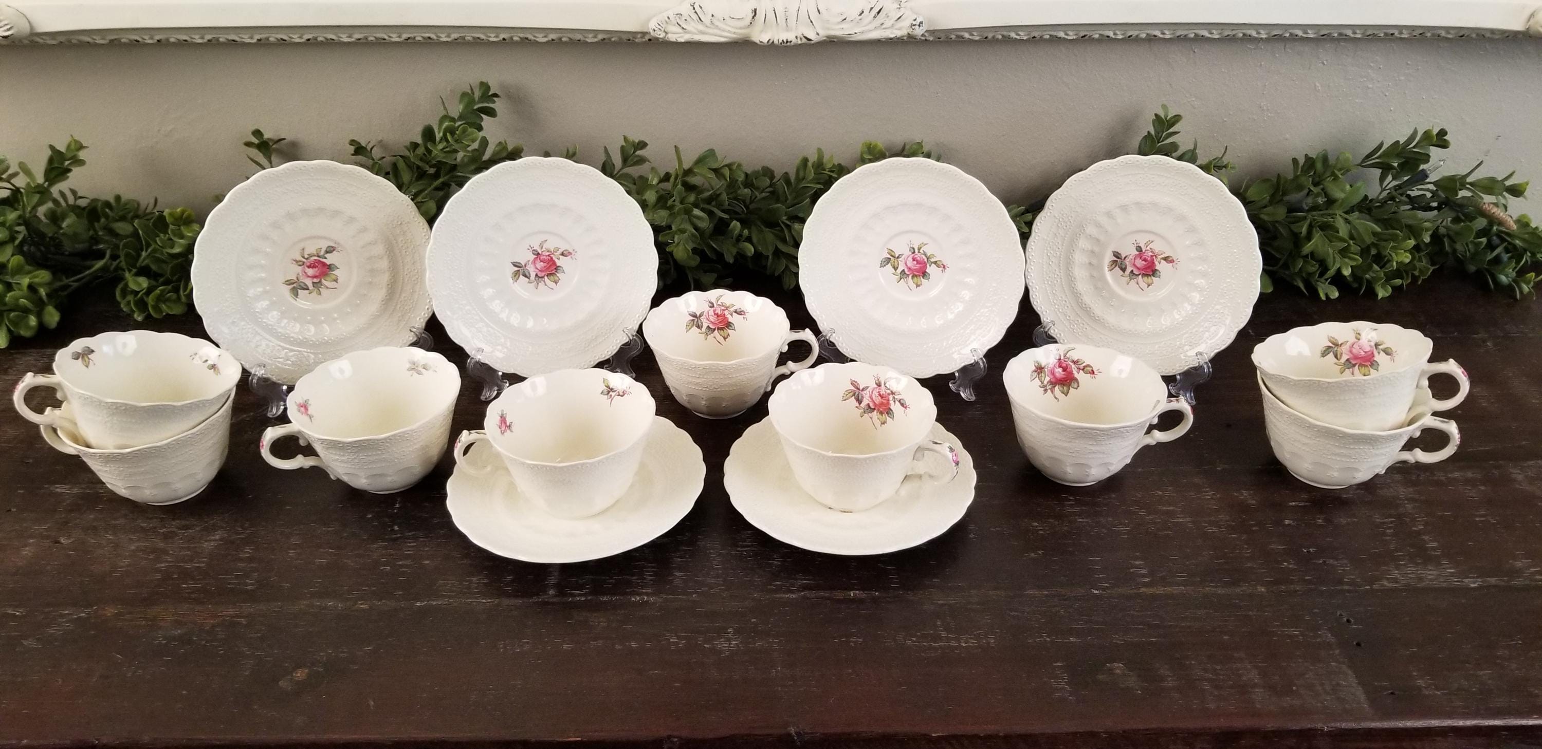 Antique Spode Copeland Jewel Billingsley Rose English Pink Rose 73