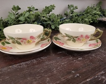 フランシスコ・デザートローズ陶器カップ＆ソーサーセット