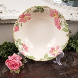 Vintage Franciscan Desert Rose 9&quot; Round Vegetable Bowl * Made in California 1940&#39;s