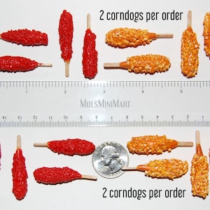 1:6 Scale/Playscale/Fashion Doll Korean French Fry and Hot Corn Puff Snacks Corn Dogs