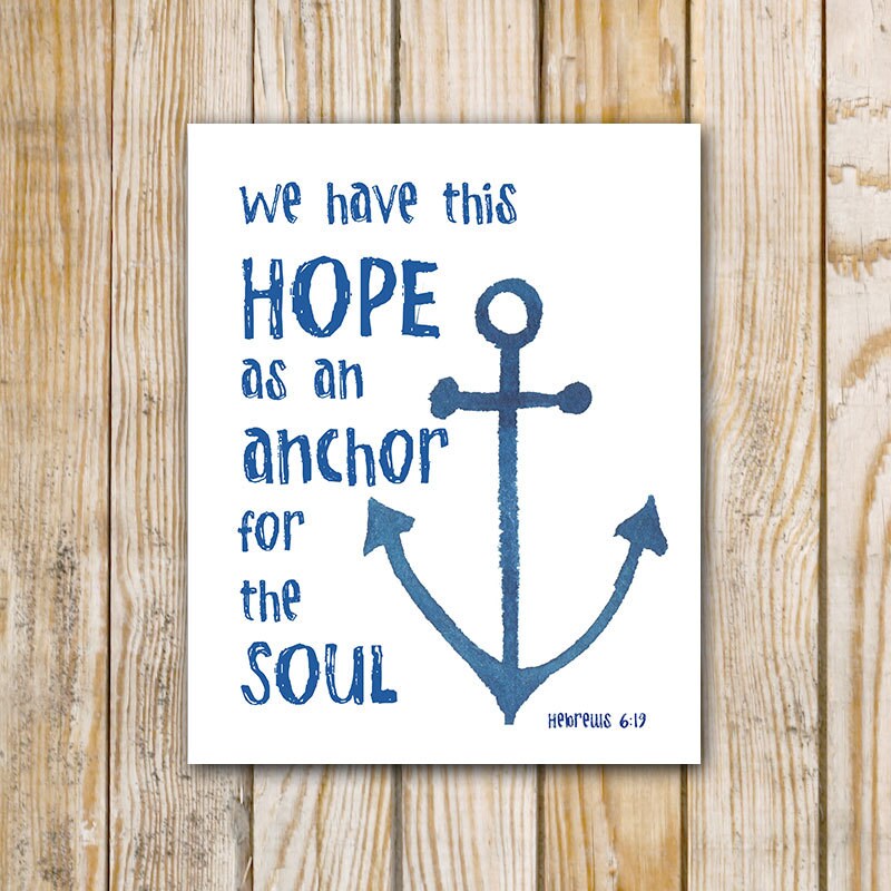 We Have This Hope as an Anchor for the Soul Watercolor | Etsy