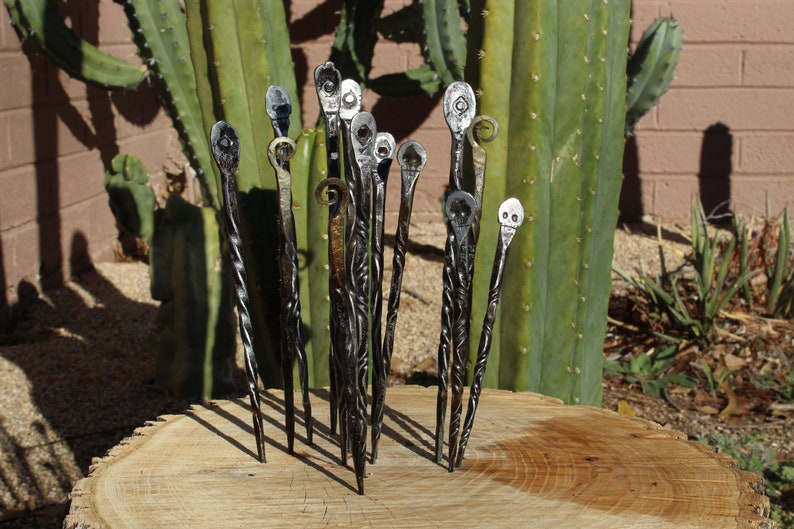 Hand Forged Hair Sticks