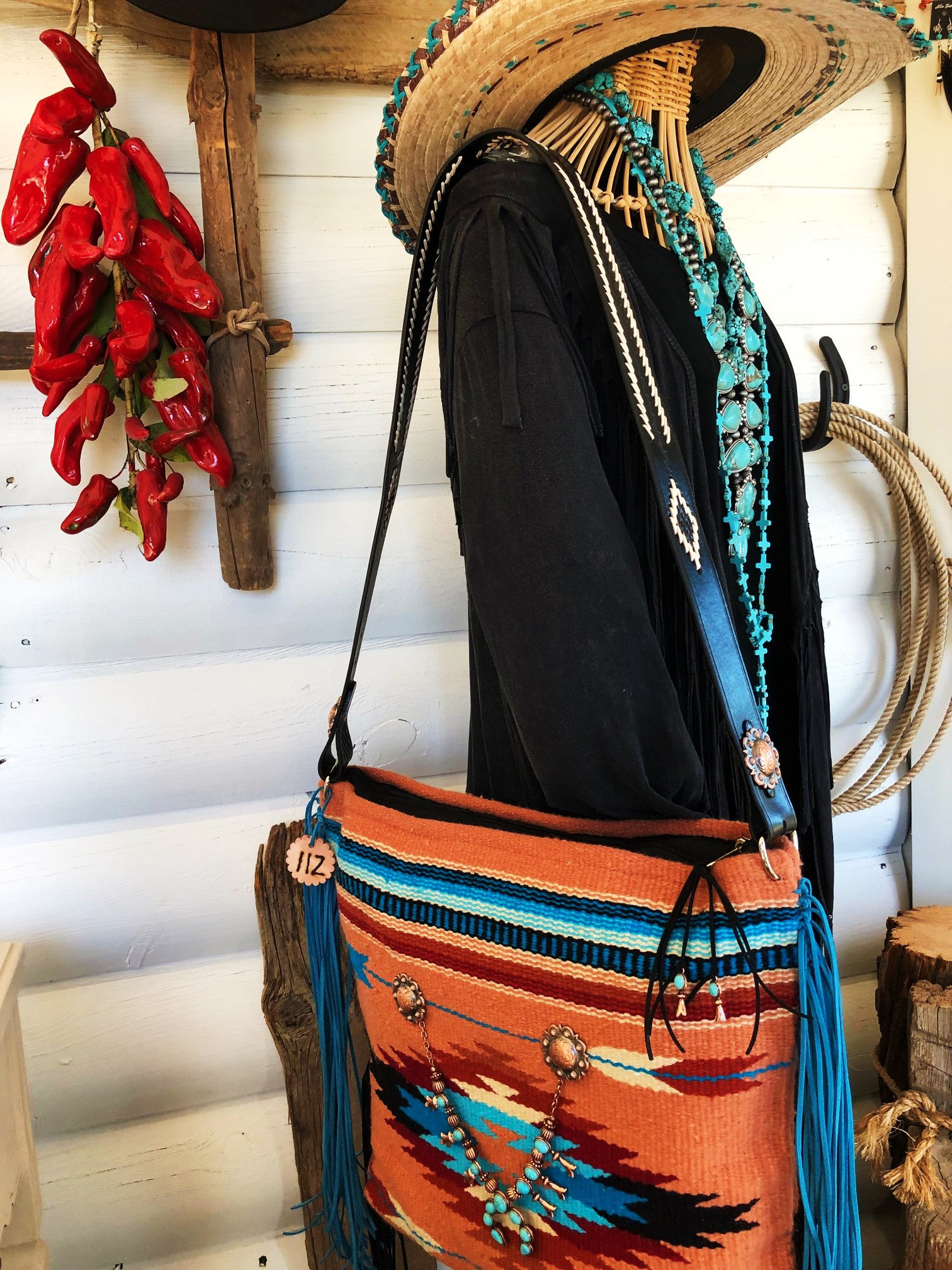 Saddle Blanket Tote Purse Bag - Indian Springs - Western Fashion