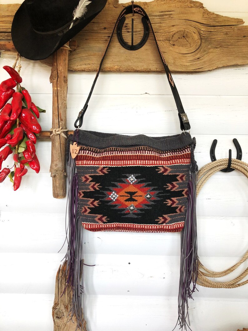 Saddle Blanket Tote Purse Bag The Hachita Etsy