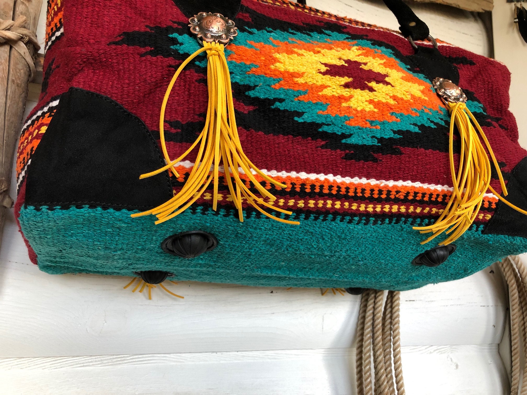 Horse Saddle Blanket Travel Bag - Weekender Bag - Indian ...