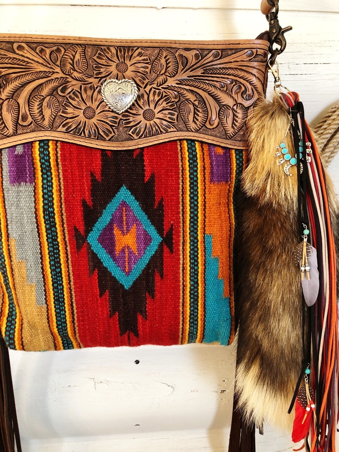 Saddle Blanket Tote Purse Bag The Mescalero Etsy