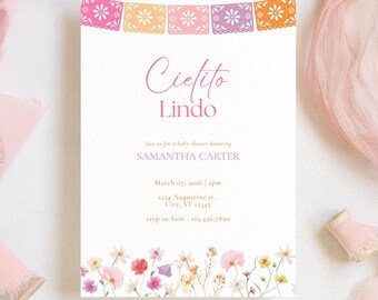 Cielito Lindo Baby Shower Invitation | Colorful Mexican Fiesta Theme (Digital Download)