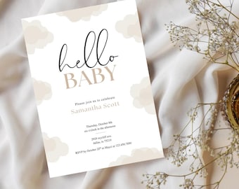 Editable Gender Reveal Invitation Template: Instant Canva Download
