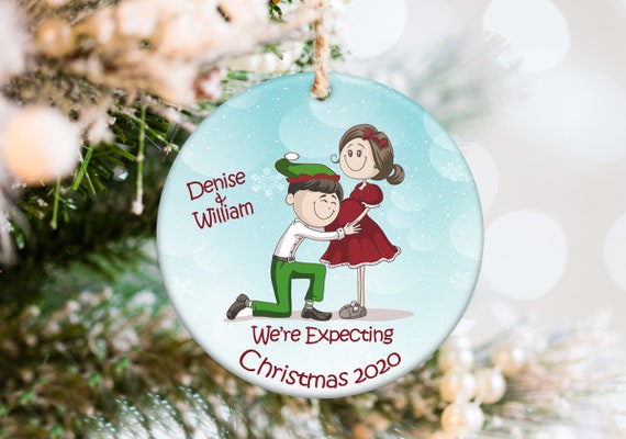 Personalized Pregnancy Announcement Ornament We're | Etsy