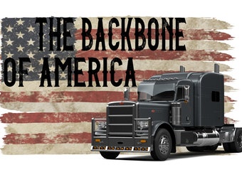 The Backbone Of America Trucker Sublimation Design Download