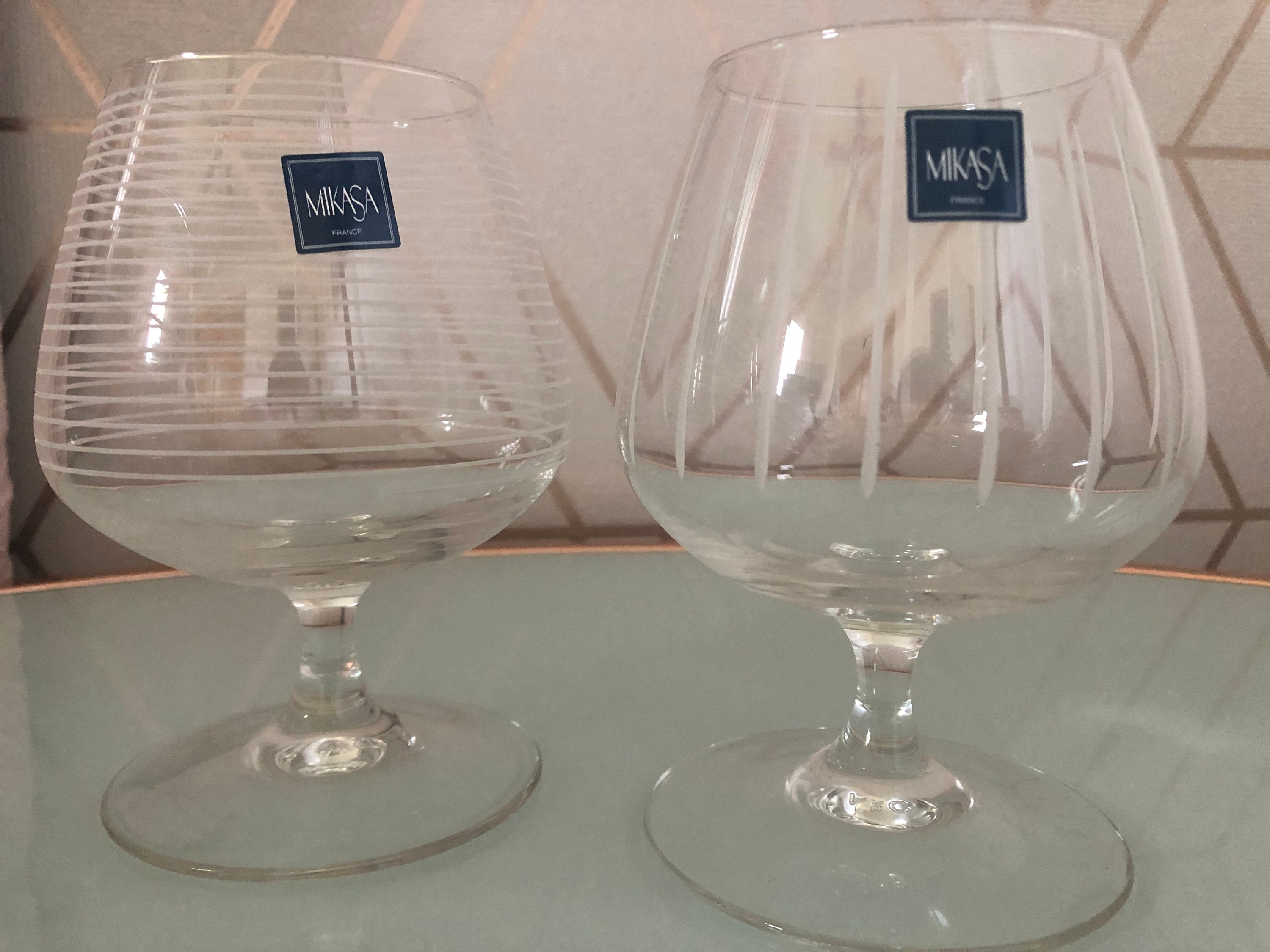 Mikasa Cheers Brandy Glasses Snifters Cognac Set of 4 With Etsy
