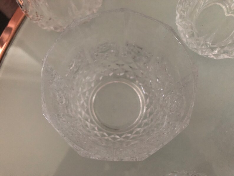 Set of 6 Double Old Fashioned Whiskey Rocks Clear Crystal Longchamp Cristal D'arques Diamond