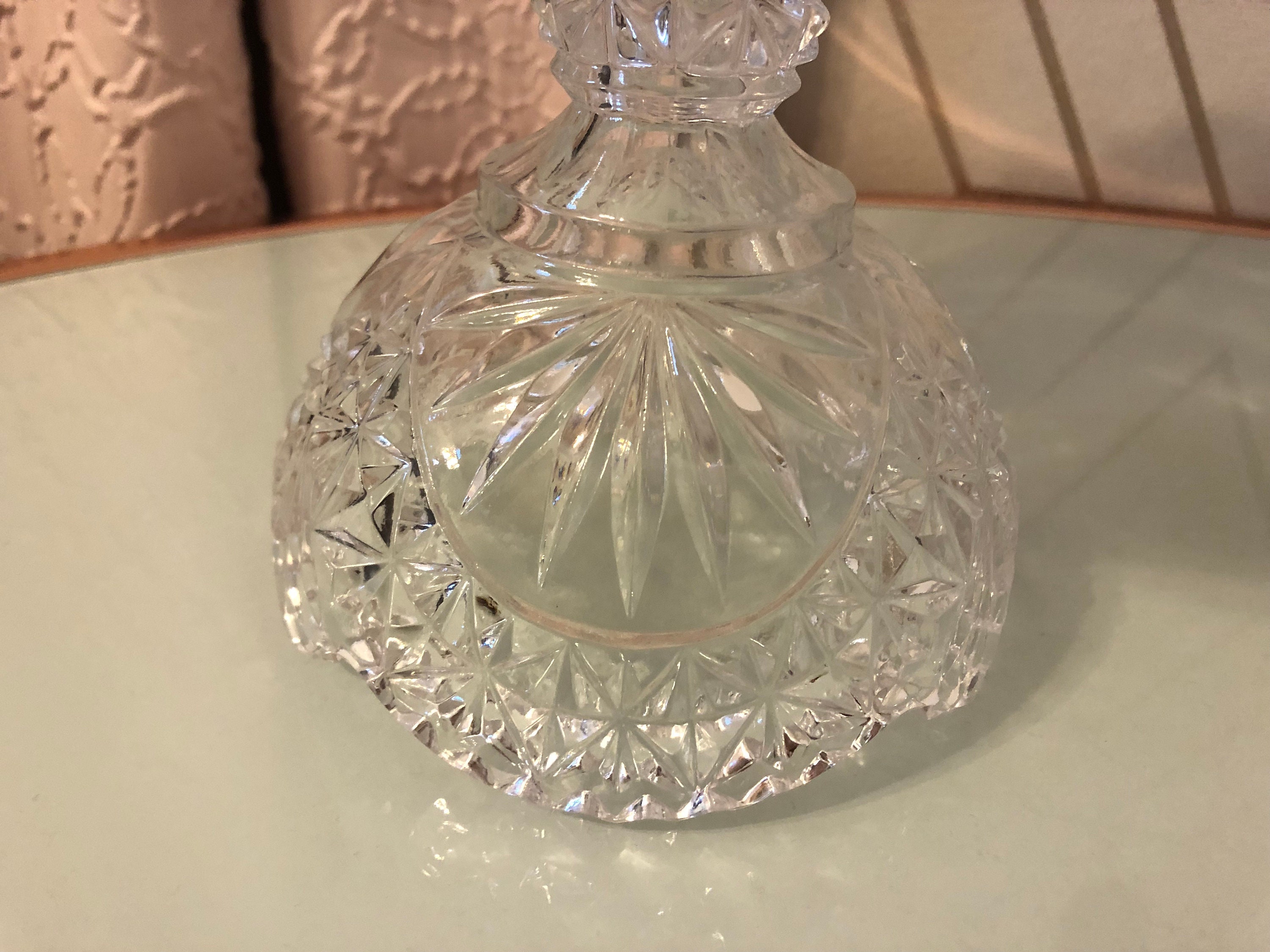 Vintage Cut Crystal Fruit Compote Bowl Centerpiece Footed Etsy
