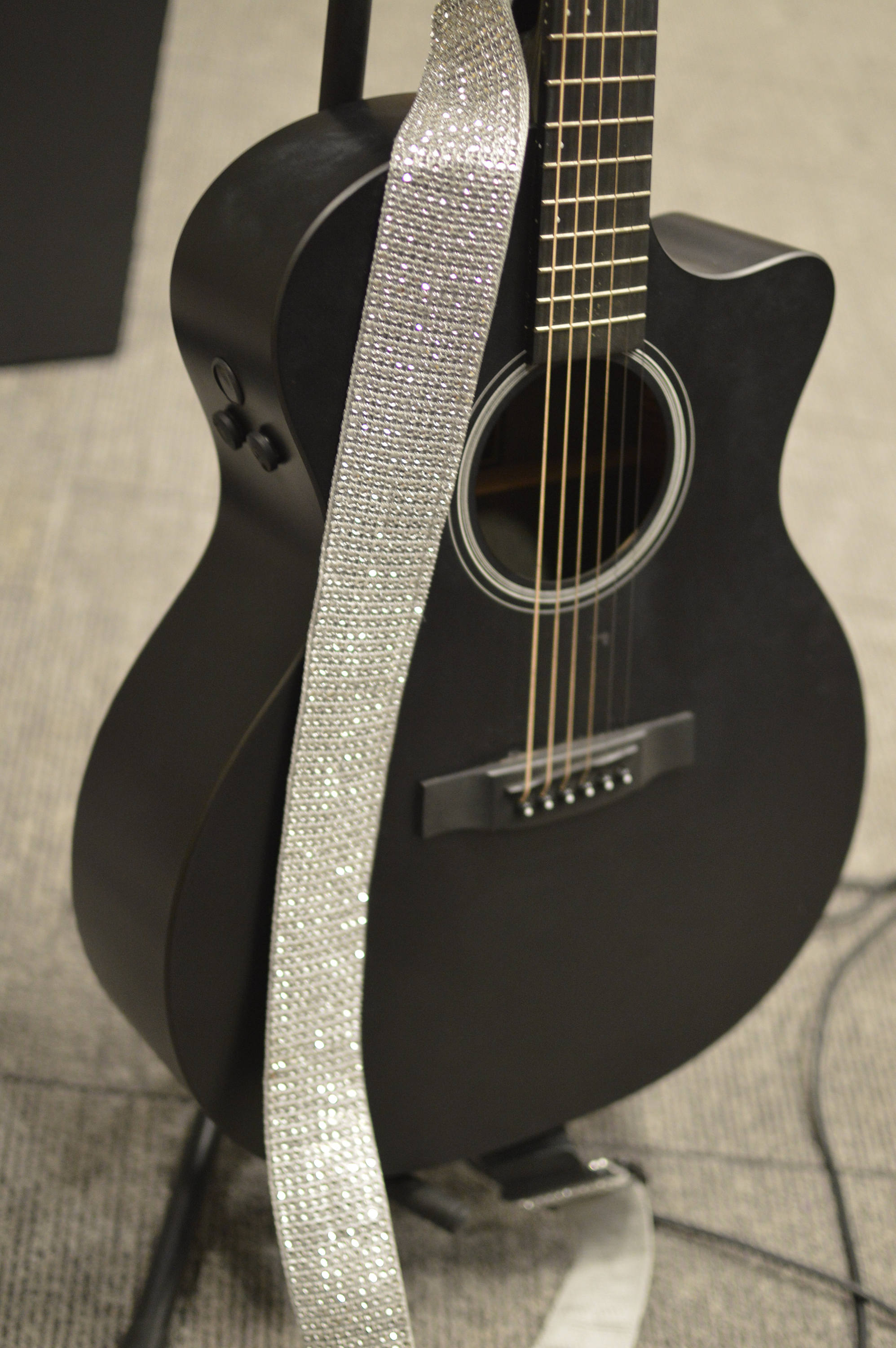 Silver Guitar Strap Sparkly Guitar Strap Celebrity Guitar Etsy