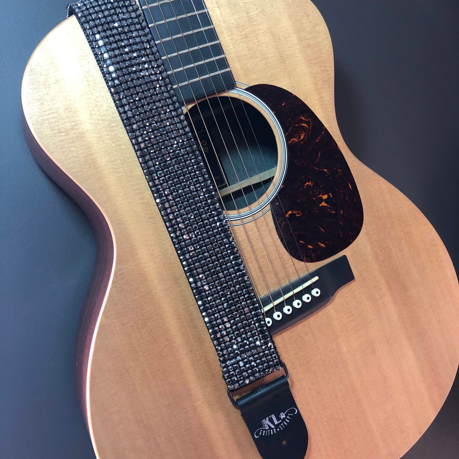 Crystal Guitar Strap Onyx Rhinestone Guitar Strap Etsy