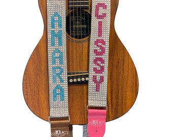 Personalisiertes Gitarrenband, Personalisiertes Gitarrenband, Monogramm Gitarrenband