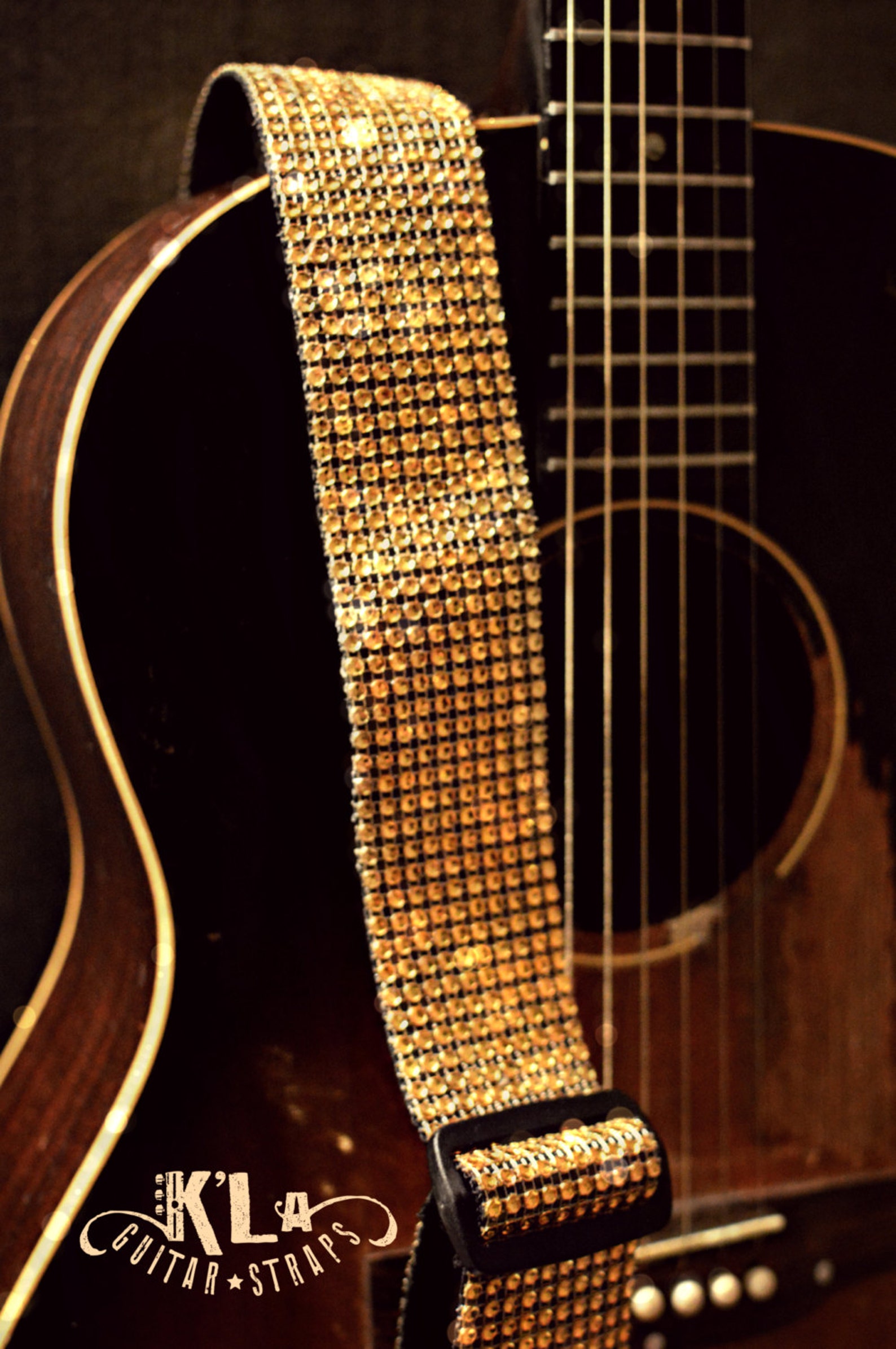 Gold Guitar Strap Guitar Strap Gibson Guitar Strap Tele Etsy