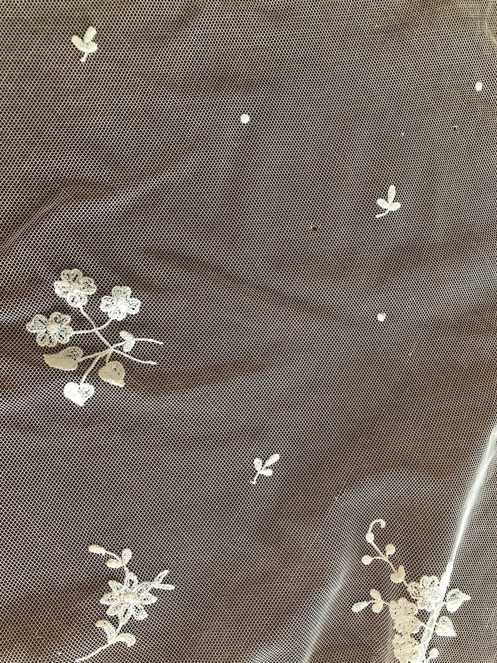 Huge 8ft or 245 cm needle run lace shawl or stole 18