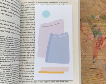 bookmark - landscape | teacher gift | reader gift | bookworm | book club | readers | abstract bookmark | stocking stuffer