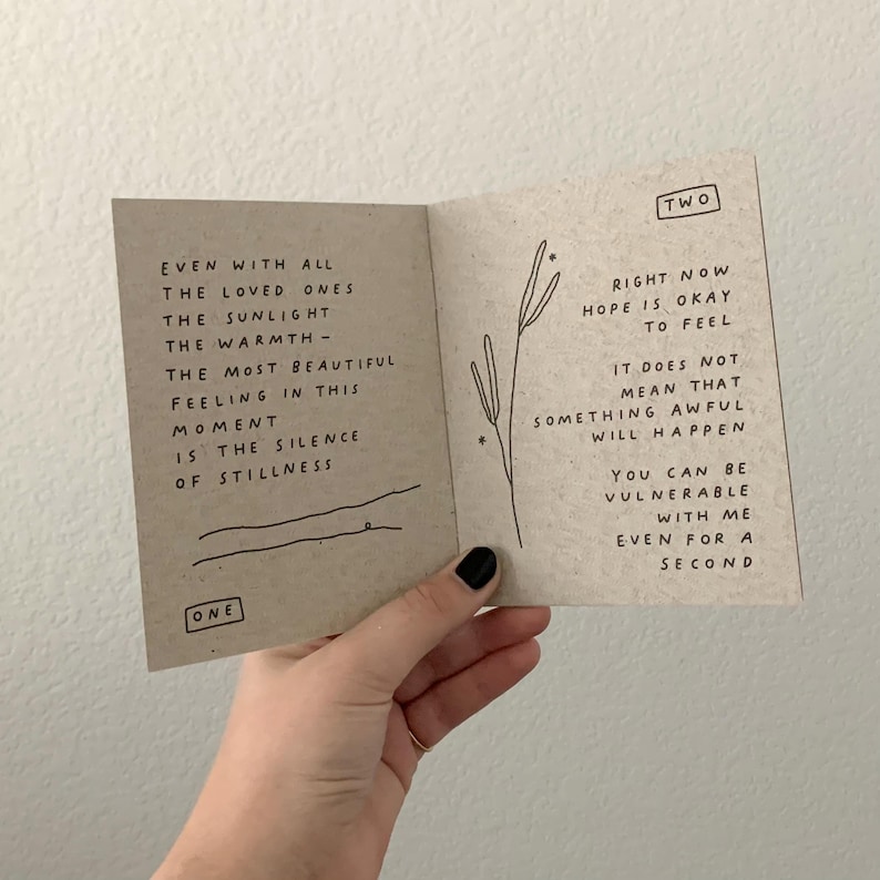 Momentarily Zine - Handwritten Illustrated Poetry Zine - Etsy