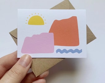 tiny card - river - gift card envelope