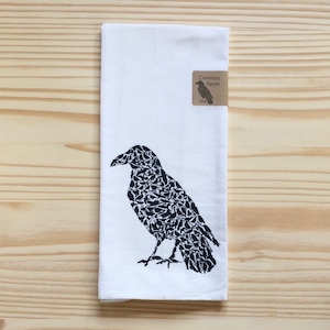 Raven Flour Sack Tea Towel