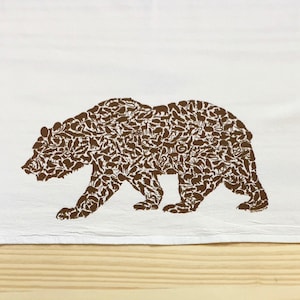Grizzly Bear Tea Towel