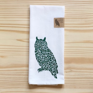 Owl Screen Printed Towel