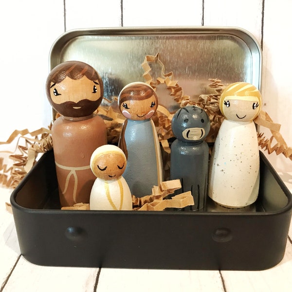 Pocket Nativity Set (brown skin)