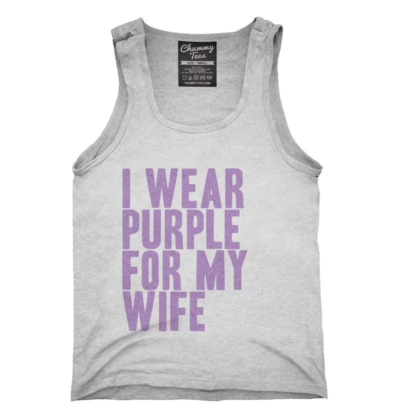 I Wear Purple For My Wife Awareness Support T-Shirt Hoodie | Etsy