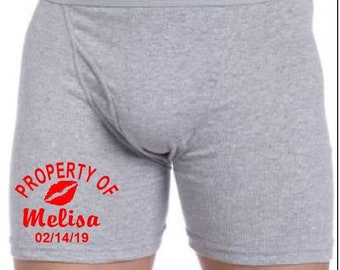 Property of Boxer Briefs - Personalized Boxer Briefs, gifts for him, fathers day gifts, anniversary gifts, wedding gifts, boyfriend gifts