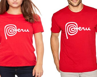 T-Shirts Peru - Peru - Peruvian - Peruvian T-shirt - Gifts for her - Gifts for him - Red Tshirts