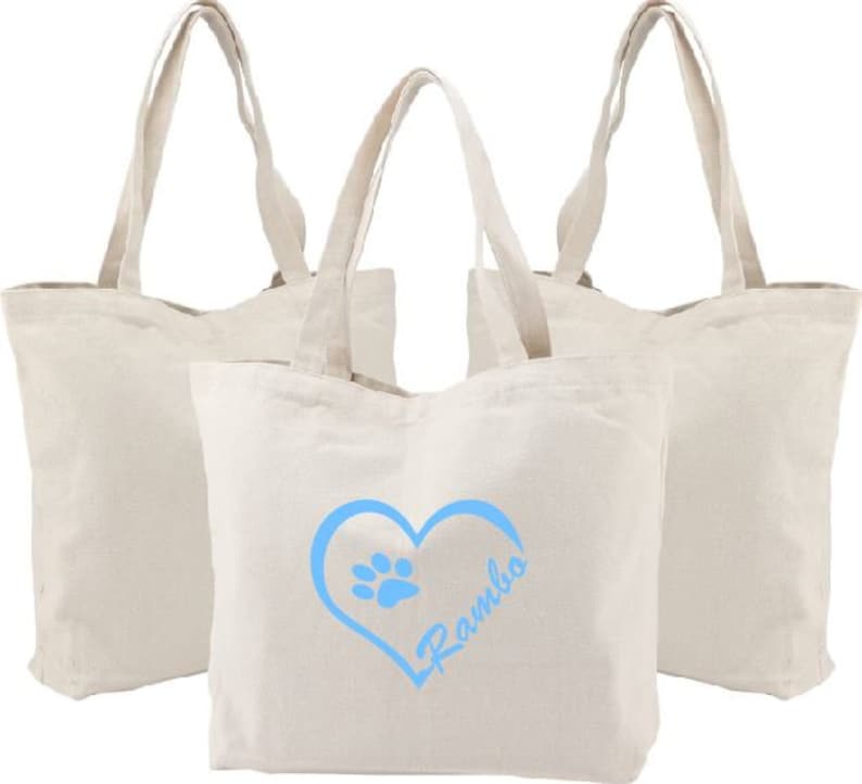 Shopping Bags, Tote Bag Cotton tote Bag for Dogs Personalized Bag