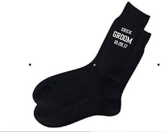 Black Socks, Groom Socks, Father of The Groom Socks, Groomsmen Socks, Team Groom Gifts. Best Men Socks, Gifts for Groom