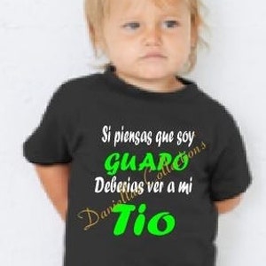 Gifts for Uncle, regalos para el tio, tees en espanol, personalized gifts in spanish, gifts for babies, funny t-shirts, Guapo tees